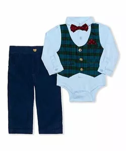 Toddler Kids Boys Clothes 12 M TAHARI 2 Pieces Set Dress Shirt & pants - Picture 1 of 6