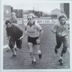 ELTON JOHN 'football with Rod Stewart' magazine PHOTO/Poster/clipping 8x8 inches - Picture 1 of 1