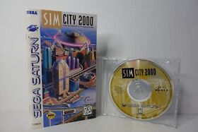 Sega Saturn Sim City 2000 Disc & Manual Only Tested and Working