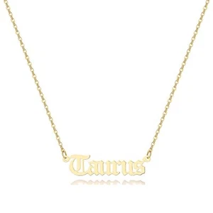 Astrology Necklace for Women 18K Gold Plated 12 Constellation Zodiac Necklace - Picture 1 of 7
