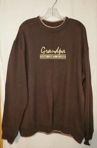 Grandpa The Man The Myth The Legend, marrón, sudadera de calidad, talla XL, NUEVA SIN ETIQUETAS - Imagen 1 de 4