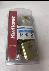 Kwikset Tylo Polished Brass Privacy Bed/Bath Door Knob - Picture 1 of 2