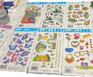 6 E/Z Rub On Transfers Acid Free Holiday Floral Scrapbooking Crafts & More - Picture 1 of 7