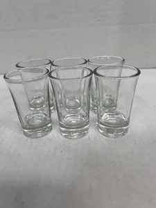 JUEGO DE 6 VASOS DE VIDRIO DE CHUPITO SUPERIOR FLAUTA DE PESO PESADO TRANSPARENTES - Imagen 1 de 5