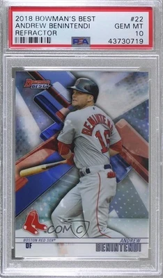 2018 Bowman's Best Refractor Andrew Benintendi #22 PSA 10 GEM MT - Image 1 of 2