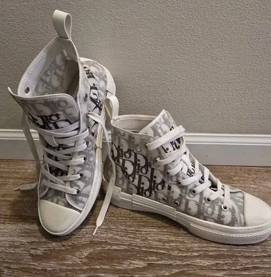 Christian Dior B23 Canvas Rubber Oblique High Top Trainers Sneakers Shoes EU 40 - Image 1 of 4