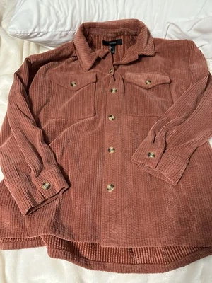 Camisa chaqueta pequeña Forever 21 naranja oscuro para mujer  Foto 1 de 2