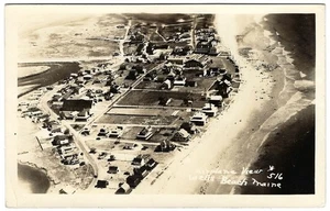 Wells Beach, Maine RPPC 1944 - Airplane BEV View #516 Real Photo Postcard - Picture 1 of 2