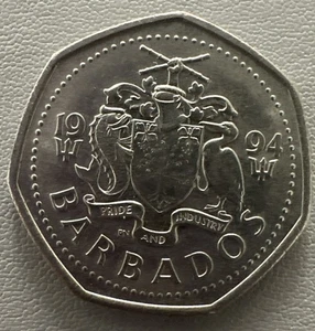 Collectible coin - BARBADOS ONE DOLLAR COIN 1994 - Picture 1 of 2