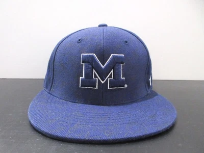 Michigan Wolverines Hat Cap Fitted Mens 7 1/4 Blue College Football 90s - Image 1 of 4