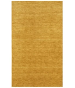 Golden Peach Solid Design Hand-Loomed 3X5 Gabbeh Wool Rug Oriental Carpet - Picture 1 of 12