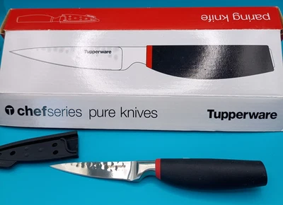 Tupperware Chefserie Schälmesser, Edelstahl geschmiedet, mit Klingenschutz, NEU - Bild 1 von 4