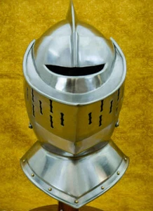 Casco Medieval Combate Cerrado Disfraz Halloween Juegos con disfraces 20ga listo para exportar - Imagen 1 de 4