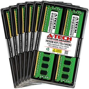 192GB 12x 16GB PC4-2400 RDIMM ASUS RS700-E8-RS8 V2 RS700-E8-RS8/V2 Memory RAM - Picture 1 of 3