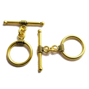 3 Set 18X30mm Toggle Clasp Antique Gold Plated Jewelry Making - Picture 1 of 3