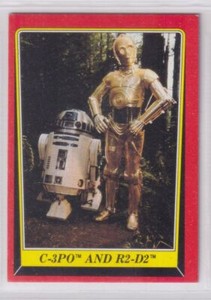 C-3PO and R2-D2 1983 Topps Return of the Jedi #8 EX {0127