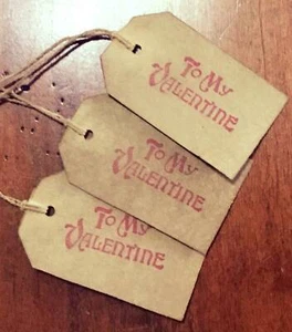3 Sm. Primitive Hang Tags To My Valentine - Picture 1 of 1