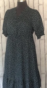 BloomChic A Line Short Sleeve MIDI Green Dress Size 14/16 1X NWT Elastic Waist - Picture 1 of 7