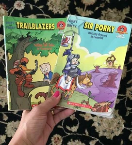 2 books Daffy and Porky: Trailblazers and Sir Porky-used both in good condition - Imagen 1 de 6
