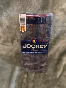 Jockey Boxer Shorts Men's 38 L Large Classic Tapered Plaid Vintage NOS 1 pair - Picture 1 of 2