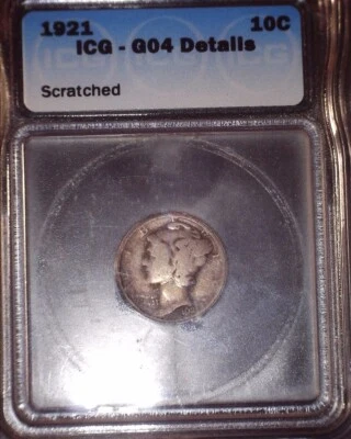 1921 Mercury Dime, ICG G4, Key Date - Image 1 of 4