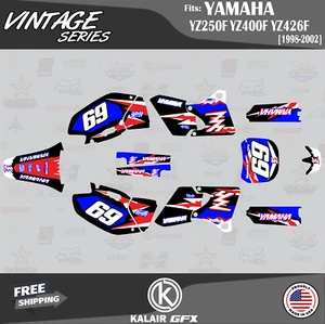 Kit Gráficos para YAMAHA YZ250F YZ400F YZ426F (1998-2002) De Colección - RED-SHIFT - Imagen 1 de 6