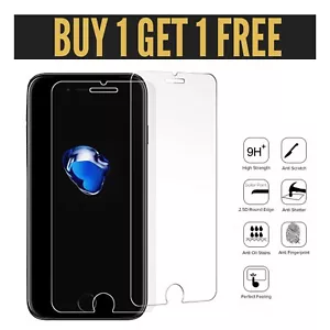 100% Genuine Tempered Glass Screen Protector Guard For Apple iPhone 8 Plus - Picture 1 of 4