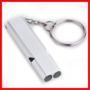 Silbato de emergencia silbato de señalización extremadamente ruidoso silbato de trino camping al aire libre aluminio - Imagen 1 de 6