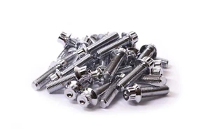 M7 24mm Chrom verchromt 2tlg Felgen Schrauben BBS RM LM OZ RH Zwei teilige - Picture 1 of 2