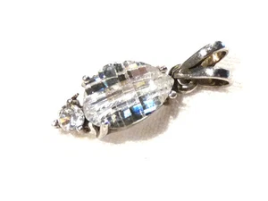 Bijou argent 925 pendentif cristal et oxyde pendant - Picture 1 of 3