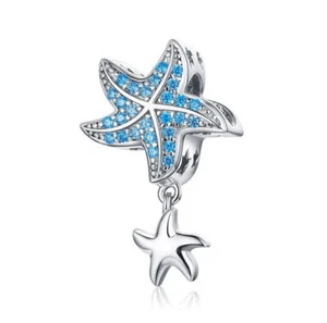 Charm Perle 925 Silber Seestern Ozean Zirkon - Anhänger für Pandora Armband - Bild 1 von 1
