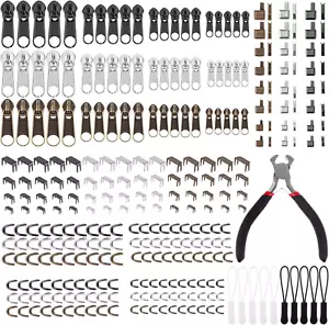 275 Pcs Zipper Repair Kit Replacement Zipper Pull Replacement Zipper Slider Set  - Picture 1 of 7
