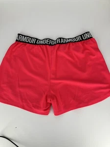 Girls' Youth Under Armour Elastic Band Shorts, Size SM/P-Pink-Heat Gear-Coupe - Picture 1 of 4