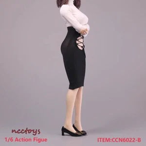 1/6 Female White Tops Black Sexy Hip Hugging Skirt Clothes 12"PH TBL Figure Body - Picture 1 of 4