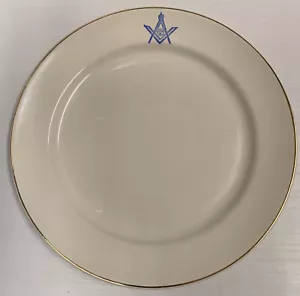 Vintage W S George Free Mason 10 Zoll Essteller goldkanten - Bild 1 von 4