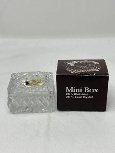 VINTAGE TRITSCHLER WINTERHALDER W GERMANY CUT LEAD CRYSTAL MINI BOX CASKET W/BOX - Picture 1 of 8
