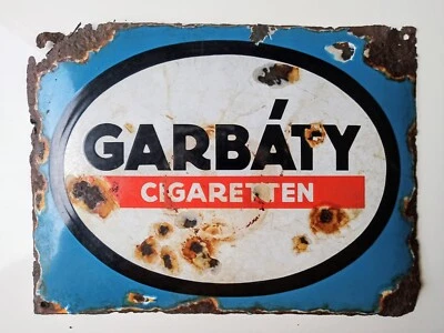 Emailleschild „GARBATY CIGARETTEN“  Berlin • um 1910 • 30x40cm • selten - Bild 1 von 4