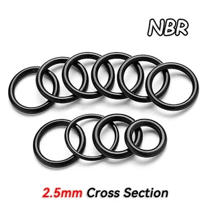 Metric Nitrile Rubber NBR O Ring Seals 2.5mm Cross Section 9mm - 250mm OD Black - Picture 1 of 5