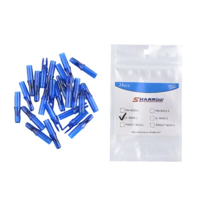 24pcs Archery Arrow Nocks ID6.2mm Insert Tips Plastic Arrow Shaft Bow DIY - Image 1 of 4