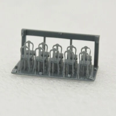 1:72 Dining Chairs Kitchen Armless Chairs Seating Backrest Furniture 10pcs - Image 1 of 4