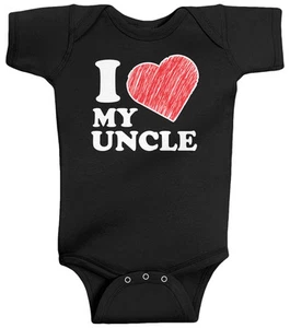 Threadrock Baby I Love My Uncle Infant Bodysuit Heart Family Tio Cute - Picture 1 of 8