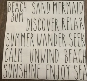 Rae Dunn Inspired Summer Beach Vinyl Decals - Picture 1 of 11