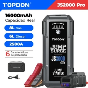 TOPDON JS2000 2500A arrancador automático banco de energía solar refuerzo seguro - Imagen 1 de 8