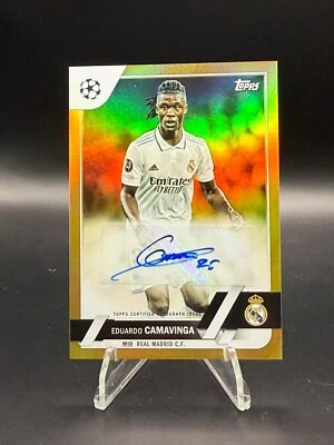 2022-23 Topps UEFA UCC - Auto Eduardo Camavinga - /50 Gold Real Madrid - Image 1 of 3