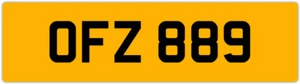 OFZ 889 O 3x3 DATELESS PRIVATE NUMBER PLATE OLLY OWEN OSCAR OLY OL OLIVIA ORLA - Picture 1 of 1