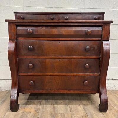Antique 19th Century American Empire Six Drawer Chest or Dresser - Image 1 of 4