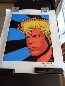 Billy Idol Portrait -Original Painting signed by Stephen Baffa Acrylic/Canvas#11 - Picture 1 of 3