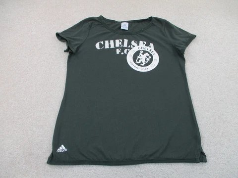 Chelsea Shirt Womens Extra Large Green White Soccer Futbol Adidas Ladies A45* Cover