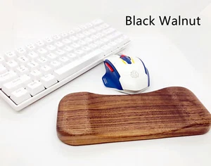 Wooden Mouse Wrist Rest Black Walnut Beech Wood Wrist Pad Non Slip 1 Pcs - Picture 1 of 17