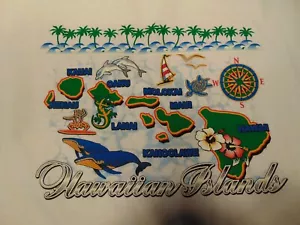 Vintage Hawaiian Islands Isles T- Shirt Large Single Stitch Hawaii Made In USA - Picture 1 of 7
